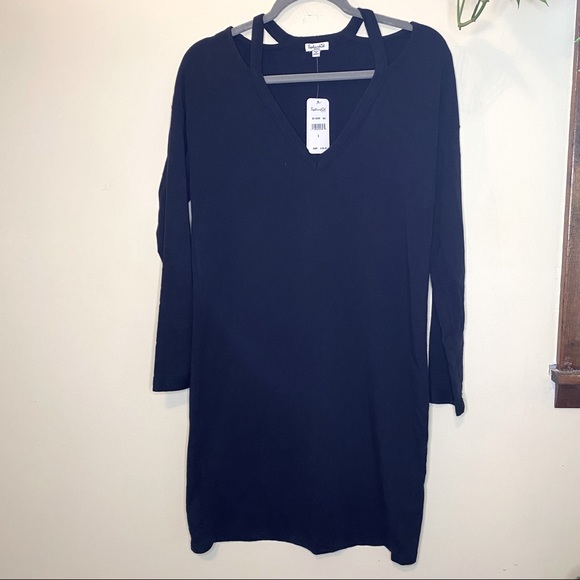 Splendid Dresses & Skirts - NWT SPLENDID Black Long Sleeve Cotton Dress Sz S